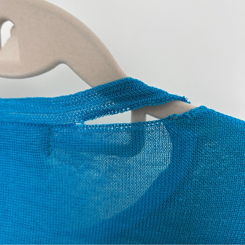 Camilla & Marc leroy colorblock multi blue green purple sheer knit sweater XS - Picture 5 of 10